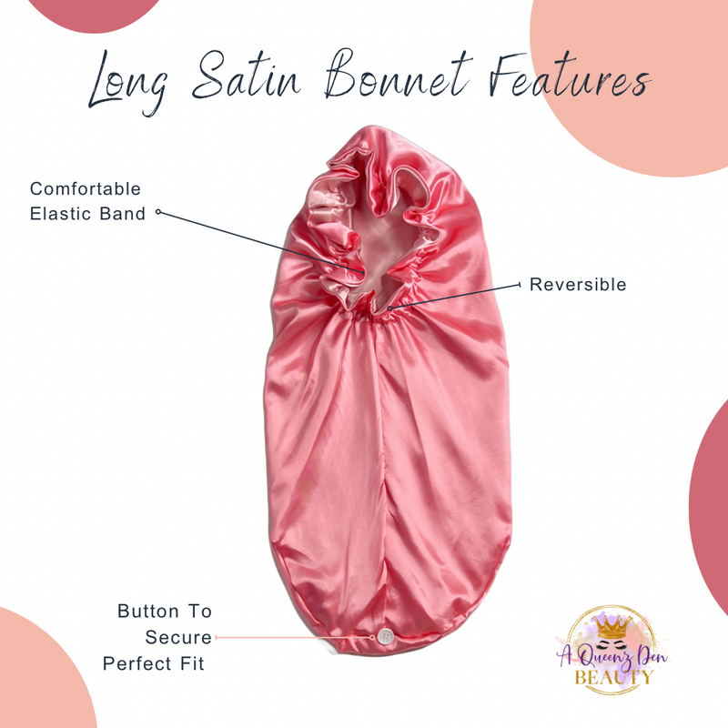 Double Layer Long Satin Bonnet